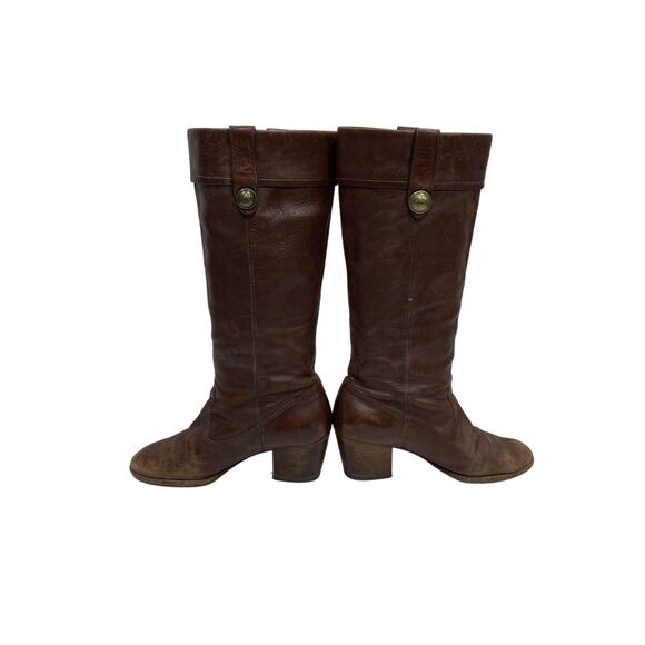 Coach Fayth Brown Leather Riding Boots Size 7 - Picture 6 of 7